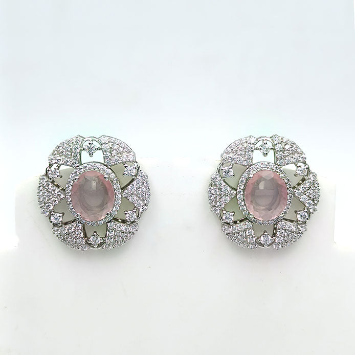 Citrine Sunburst Halo Earrings