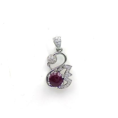 Amethyst Swan Earrings