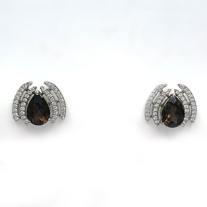 Amethyst Dewdrop Halo Earrings