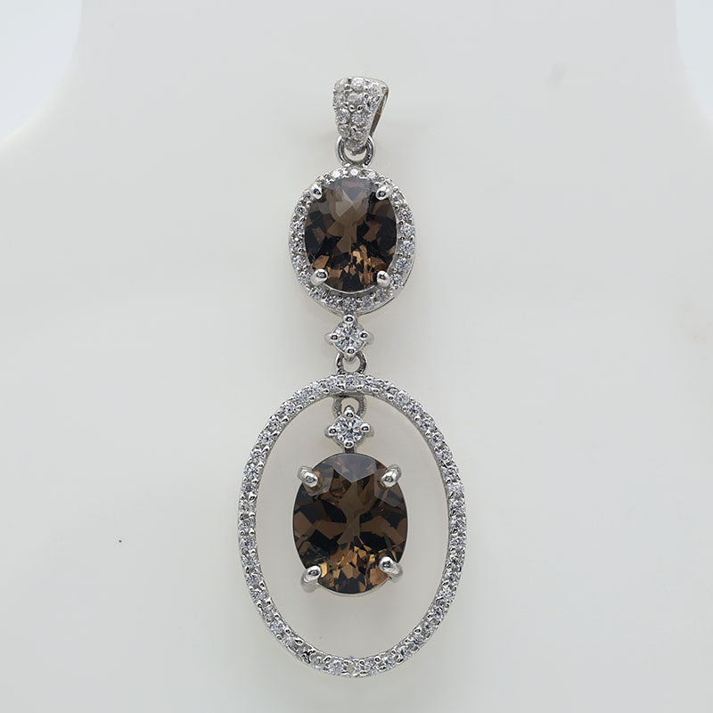 Citrine Double Orbit Pendant
