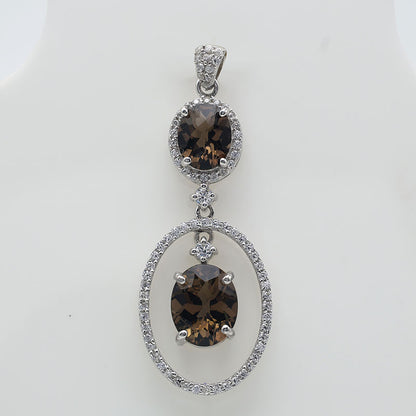 Citrine Double Orbit Pendant