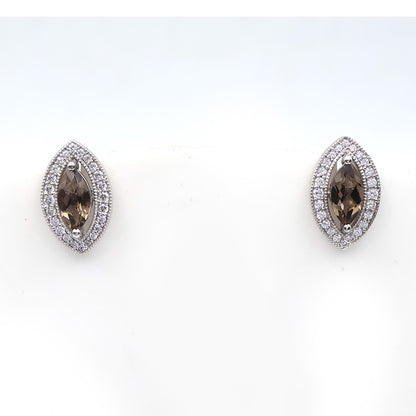 Amethyst Marquise Petal Earrings