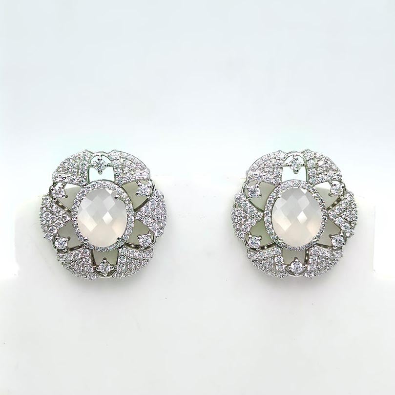 Citrine Sunburst Halo Earrings
