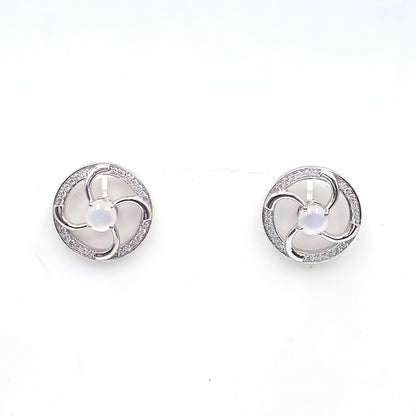 Amethyst Swirl Halo Earrings